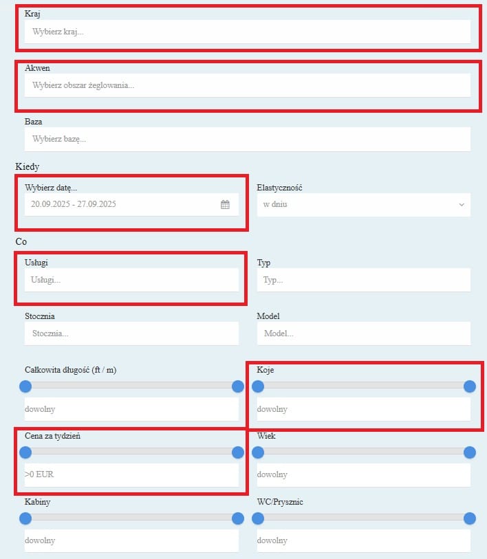 czarter jachtów online